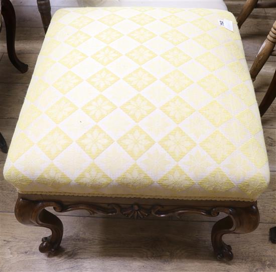 A Victorian rosewood stool
